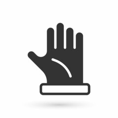 Obraz premium Grey Beekeeper glove icon isolated on white background. Vector