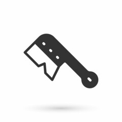 Grey Beekeeping brush icon isolated on white background. Tool of the beekeeper. Vector