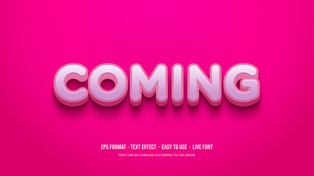 The Pink 3d Text Effect Stands Out.