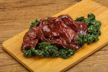 Raw chicken liver for cooking