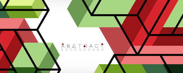 Abstract background. 3d cubes, cubic elements and blocks. Techno or business concept for wallpaper, banner, background, landing page