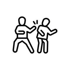 Black line icon for brutal