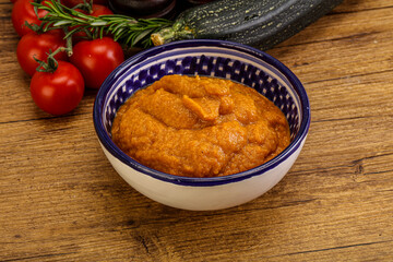 Vegetarian cuisine - Zucchini puree with herbs