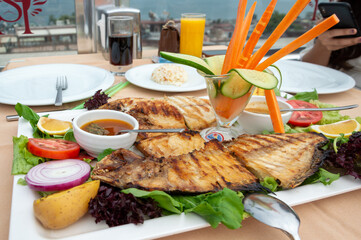 fish dinner in Istanbul