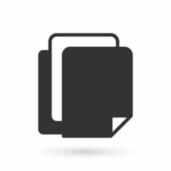 Grey File document icon isolated on white background. Checklist icon. Business concept. Vector