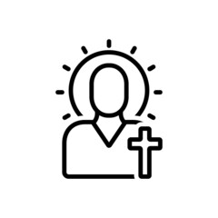 Black line icon for martin