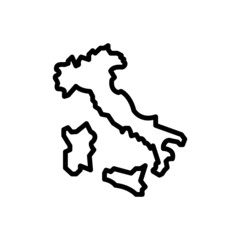 Black line icon for italia