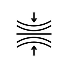 Fototapeta premium Black line icon for compression
