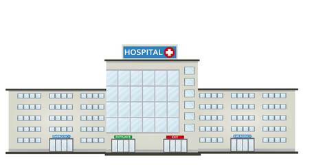 City hospital building. vector illustration 