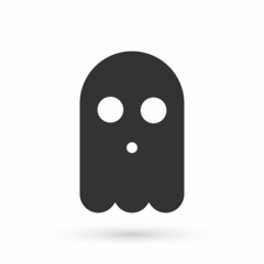 Fototapeta premium Grey Ghost icon isolated on white background. Happy Halloween party. Vector