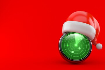 Radar with santa hat