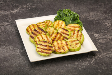 Vegan cuisine Grilled zucchini slices