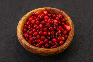 Sweet and tasty cranberry in the bowl