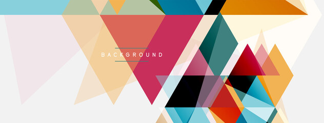 Mosaic triangles geometric background. Techno or business concept, pattern for wallpaper, banner, background, landing page