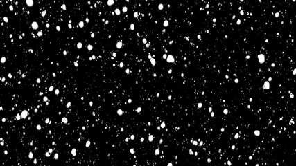 Snow falling stock image  black background
