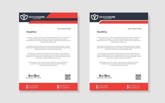 Set of modern letterhead design template for identity and company