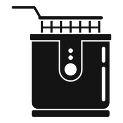 Restaurant deep fryer icon simple vector. Fry basket