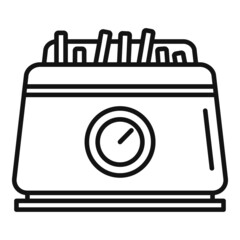 Fry appliance icon outline vector. Deep fryer