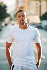 Fototapeta premium Portrait of a handsome man in the city