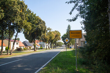 Ortseingang Wolmirsleben, Salzlandkreis, Gemeinde, Deutschland