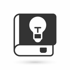 Grey User manual icon isolated on white background. User guide book. Instruction sign. Read before use. Vector