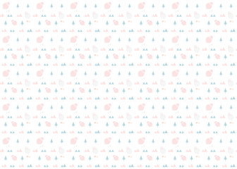 rabbit in the forest vector seamless pattern isolated on white background ep09