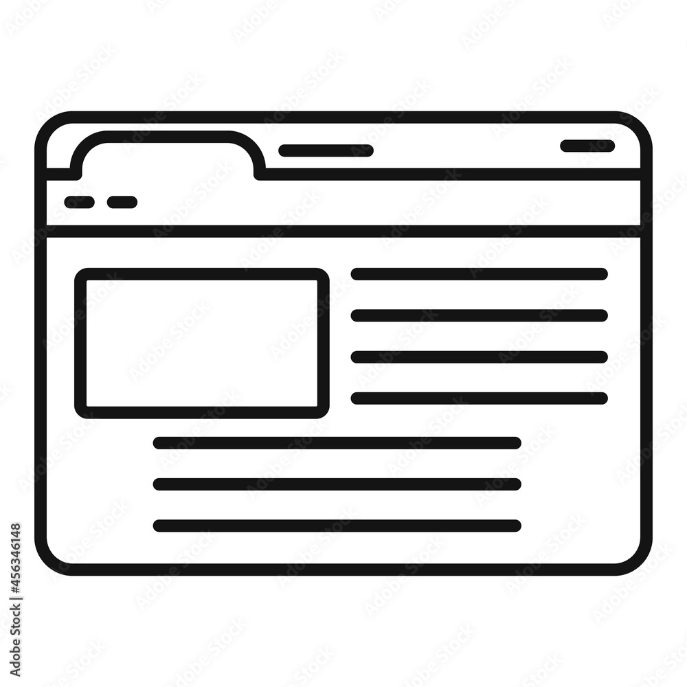 Poster digital browser icon outline vector. bar interface