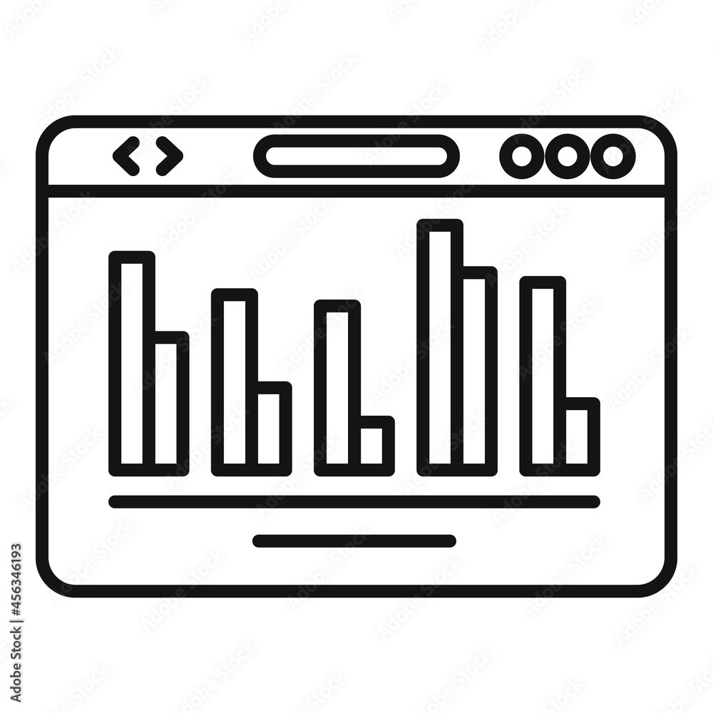 Poster browser dialog icon outline vector. web screen