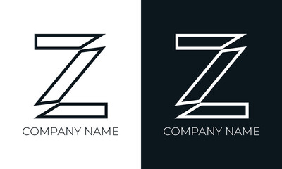 Initial letter z logo vector design template. Creative modern trendy z typography and black colors.