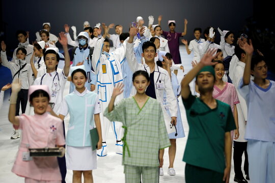 China Fashion Week Spring/Summer 2022 collection show in Beijing