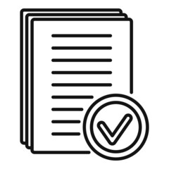 Legal standard icon outline vector. Quality compliance