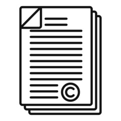 Company standard icon outline vector. Regulatory iso