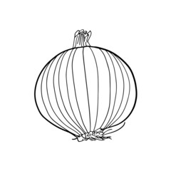 Onion  Line Art Logo Vegetable Vege Vegan Health Healthy Food  