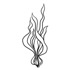 Sea Weed  Line Art Logo Vegetable Vege Vegan Health Healthy Food  