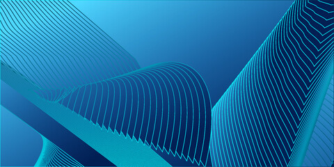 Naklejka premium abstract blue background with lines