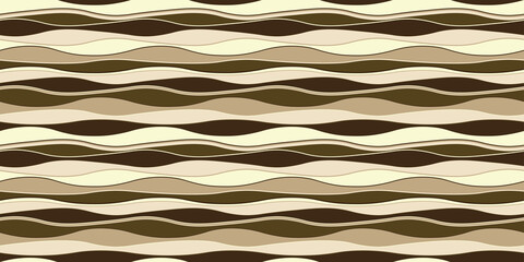 Retro wavy background. Seamless pattern. Vector. レトロなみなみパターン