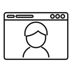 Video online icon outline vector. Live stream