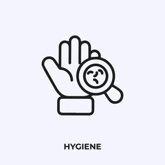 hygiene icon vector. Linear style sign for mobile concept and web design. hygiene symbol illustration. Pixel vector graphics - Vector.
