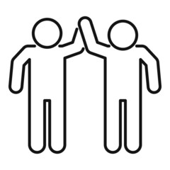 Trust team icon outline vector. Job partnership