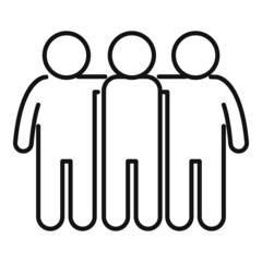 Trust community icon outline vector. Handshake partner