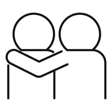recommend clip art: Trust team icon outline vector. Job partnership