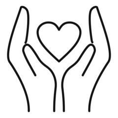 Obraz premium Trust investor icon outline vector. Love friend