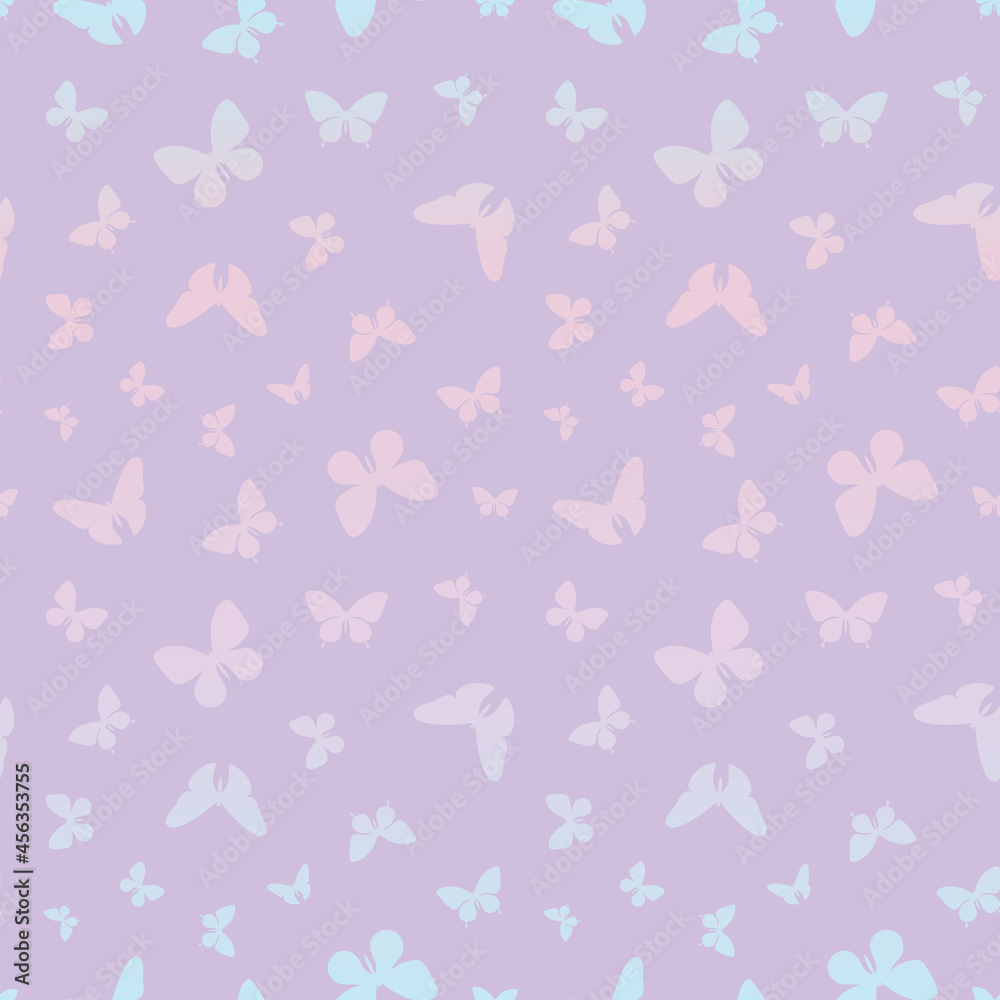 Poster vector butterfly seamless repeat pattern wallpaper, background with butterflies