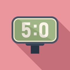 Scoreboard icon flat vector. Sport game