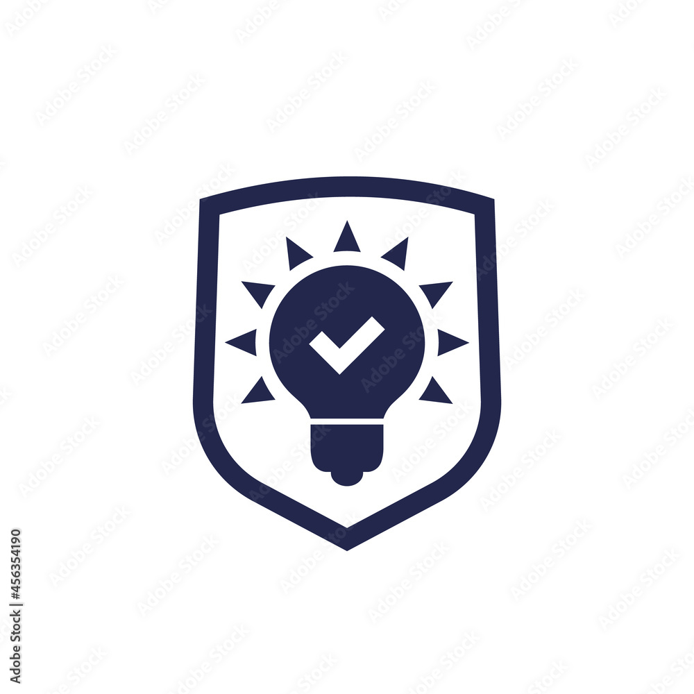 Poster patent protection icon on white