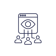 audience or users line icon