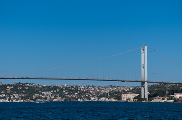 Bosphorus Bridge. The first of the three suspension bridges in Istanbul. Turkey
