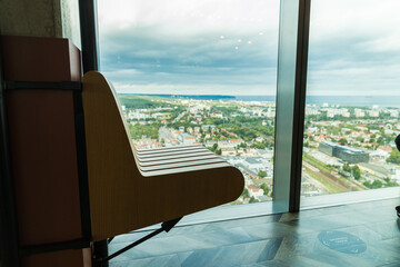 chair bolted to the wall