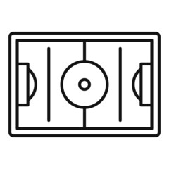 Football field icon outline vector. Soccer pitch