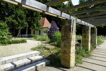 Der Botanische Garten im Hainpark in der UNESCO-Weltkulturerbestadt Bamberg, Oberfranken, Franken,...